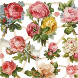Vintage-Glanzbilder, Rosen, Blatt 16,5x23,5 cm, 2 Bl./ 1 Pck