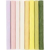 Krepppapier, Blatt 25x60 cm, Kreppanteil: 180%, 105 g, Pastellfarben, 8 Bl./ 1 Pck