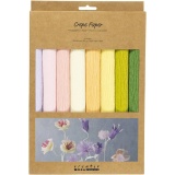 Krepppapier, Blatt 25x60 cm, Kreppanteil: 180%, 105 g, Pastellfarben, 8 Bl./ 1 Pck