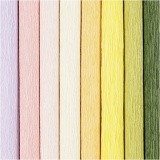 Krepppapier, Blatt 25x60 cm, Kreppanteil: 180%, 105 g, Pastellfarben, 8 Bl./ 1 Pck