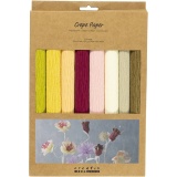 Krepppapier, Blatt 25x60 cm, Kreppanteil: 180%, 105 g, sanfte, dezente Farben, 8 Bl./ 1 Pck