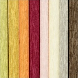 Krepppapier, Blatt 25x60 cm, Kreppanteil: 180%, 105 g, sanfte, dezente Farben, 8 Bl./ 1 Pck