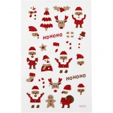 Glitzer-Sticker, Nikolaus, Blatt 10x16 cm, 1 Bl.