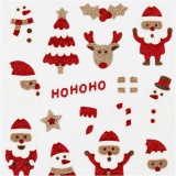 Glitzer-Sticker, Nikolaus, Blatt 10x16 cm, 1 Bl.