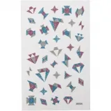 Glitzer-Sticker, Diamanten, Blatt 10x16 cm, 1 Bl.
