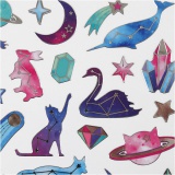 Sticker, Sternzeichen-Tiere, Blatt 15x16,5 cm, 1 Bl.