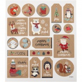 Sticker, Weihnachtssticker, Blatt 15x16,5 cm, 1 Bl.
