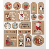 Sticker, Weihnachtssticker, 15x16,5 cm, 1 Bl.