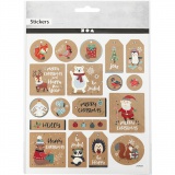 Sticker, Weihnachtssticker, Blatt 15x16,5 cm, 1 Bl.
