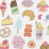 Sticker, Süßigkeiten, Blatt 15x16,5 cm, 1 Bl.