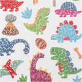 Sticker, Dinos, Blatt 15x16,5 cm, 1 Bl.