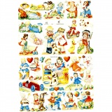 Vintage-Glanzbilder, KInder, Blatt 16,5x23,5 cm, 2 Bl./ 1 Pck