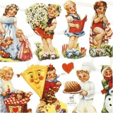 Vintage-Glanzbilder, Kinder nostalgisch, Blatt 16,5x23,5 cm, 2 Bl./ 1 Pck