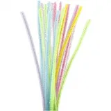Pfeifenreiniger, L 30 cm, Dicke 6 mm, Frühlingsfarben, 24 sort./ 1 Pck