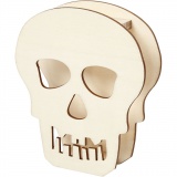 Halloween-Figur, Totenkopf, H 13,5 cm, T 3 cm, B 11,5 cm, 1 Stk