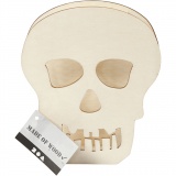 Halloween-Figur, Totenkopf, H 13,5 cm, T 3 cm, B 11,5 cm, 1 Stk