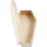 Holzsarg mit Magnetschloss, H 4 cm, L 18 cm, B 10 cm, 1 Stk