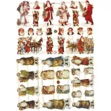 Vintage-Glanzbilder, Nikolaus, Blatt 16,5x23,5 cm, 2 Bl./ 1 Pck