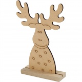 Weihnachtsfiguren, Elch, H 15 cm, T 3 cm, B 11 cm, Dicke 3 mm, 1 Stk