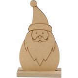 Weihnachtsfiguren, Nikolaus, H 15 cm, T 3 cm, B 9 cm, Dicke 3 mm, 1 Stk
