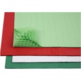 Wabenpapier - Sortiment, 28x17,8 cm, Sortierte Farben, 4x2 Bl./ 1 Pck