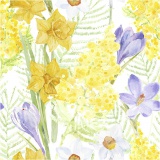 Papierservietten, Frühlingsblumen, Größe 33x33 cm, 20 Stk/ 1 Pck