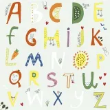 Servietten, Buntes Alphabet, Größe 33x33 cm, 20 Stk/ 1 Pck