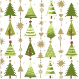 Papierservietten, Weihnachtsbäume, Größe 33x33 cm, 20 Stk/ 1 Pck