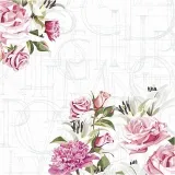 Servietten, Rosen, Größe 33x33 cm, 20 Stk/ 1 Pck