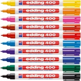 Edding Permanent-Marker 400, Strichstärke 1 mm, Sortierte Farben, 10 Stk/ 1 Pck