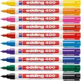 Edding Permanent-Marker 400, Strichstärke 1 mm, Sortierte Farben, 10 Stk/ 1 Pck
