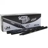 BIC VIGA Feinmarker, Strichstärke 0,7 mm, Schwarz, 24 Stk/ 1 Pck