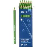 edu3 Jumbo-Buntstifte, Dicke 10 mm, Mine 6,25 mm, Hellgrün, 12 Stk/ 1 Pck