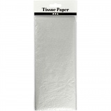 Seidenpapier, Blatt 50x70 cm, 17 g, Silber, 6 Bl./ 1 Pck