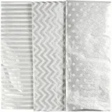 Seidenpapier, Blatt 50x70 cm, 17 g, Silber, 6 Bl./ 1 Pck