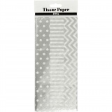 Seidenpapier, Blatt 50x70 cm, 17 g, Silber, 6 Bl./ 1 Pck
