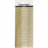 Seidenpapier, Blatt 50x70 cm, 17 g, Gold, 6 Bl./ 1 Pck