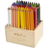 edu3 Jumbo-Buntstifte, Dicke 10 mm, Mine 6,25 mm, Sortierte Farben, 96 Stk/ 1 Pck