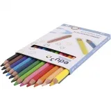 edu3 Jumbo-Buntstifte, Dicke 10 mm, Mine 5 mm, Sortierte Farben, 12 Stk/ 1 Pck