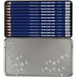 edu Zeichenstifte, B,2B,4B,5B,6B,8B,9B,HB,H,2H,3H,4H, 12 Stk/ 1 Pck
