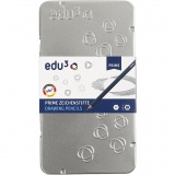 edu Zeichenstifte, B,2B,4B,5B,6B,8B,9B,HB,H,2H,3H,4H, 12 Stk/ 1 Pck