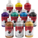 Temperafarbe Metallic, Sortierte Farben, 10x300 ml/ 1 Pck