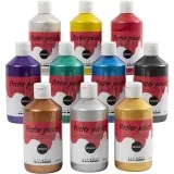 Temperafarbe Metallic, Sortierte Farben, 10x300 ml/ 1 Pck