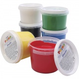 PRIMO Fingerfarbe, Sortierte Farben, 6x100 ml/ 1 Pck