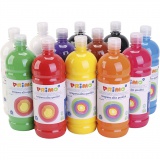 Temperafarbe Matt, Matt, Sortierte Farben, 12x1000 ml/ 1 Pck