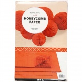 Harmonika-Papier, Blatt 28x17,8 cm, Orange, 8 Bl./ 1 Pck