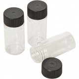 Plastikbehälter mit Deckel, H 8,5 cm, D 3,5 cm, 50 ml, 10 Stk/ 1 Pck