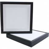 Leinwand mit Holzrahmen, Größe 20x20 cm, 280 g, Schwarz, Weiß, 1 Stk