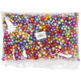 Acrylperlen, Größe 8-20 mm, Lochgröße 2-3 mm, Sortierte Farben, 1000 g/ 1 Pck