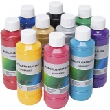 Glas-/Porzellanfarbe, Sortierte Farben, 10x250 ml/ 1 Pck
